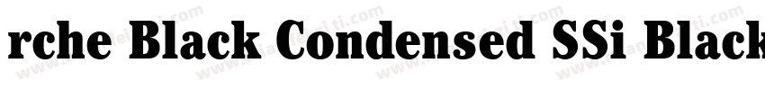 rche Black Condensed SSi Black Cond字体转换